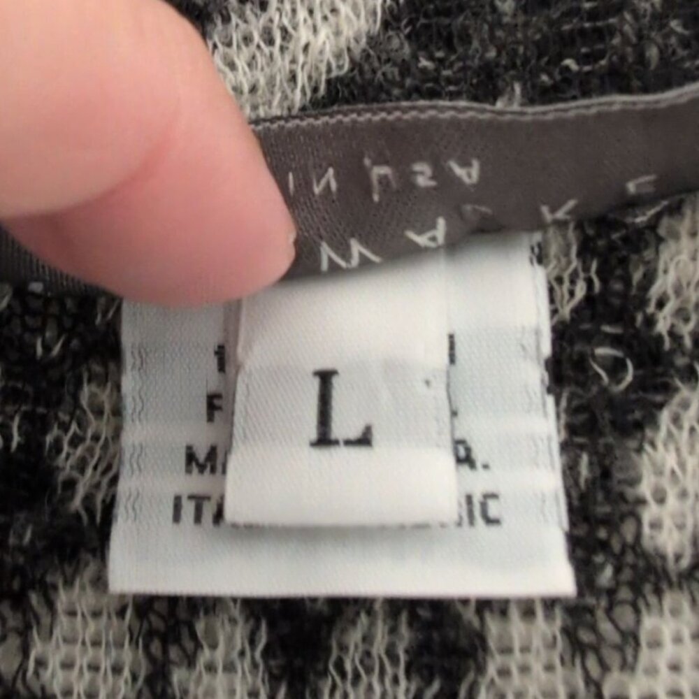 Bryn Walker Houndstooth Vest Womens Size Large Fleece Wool Gray Lagenlook Artsy - Picture 8 of 10